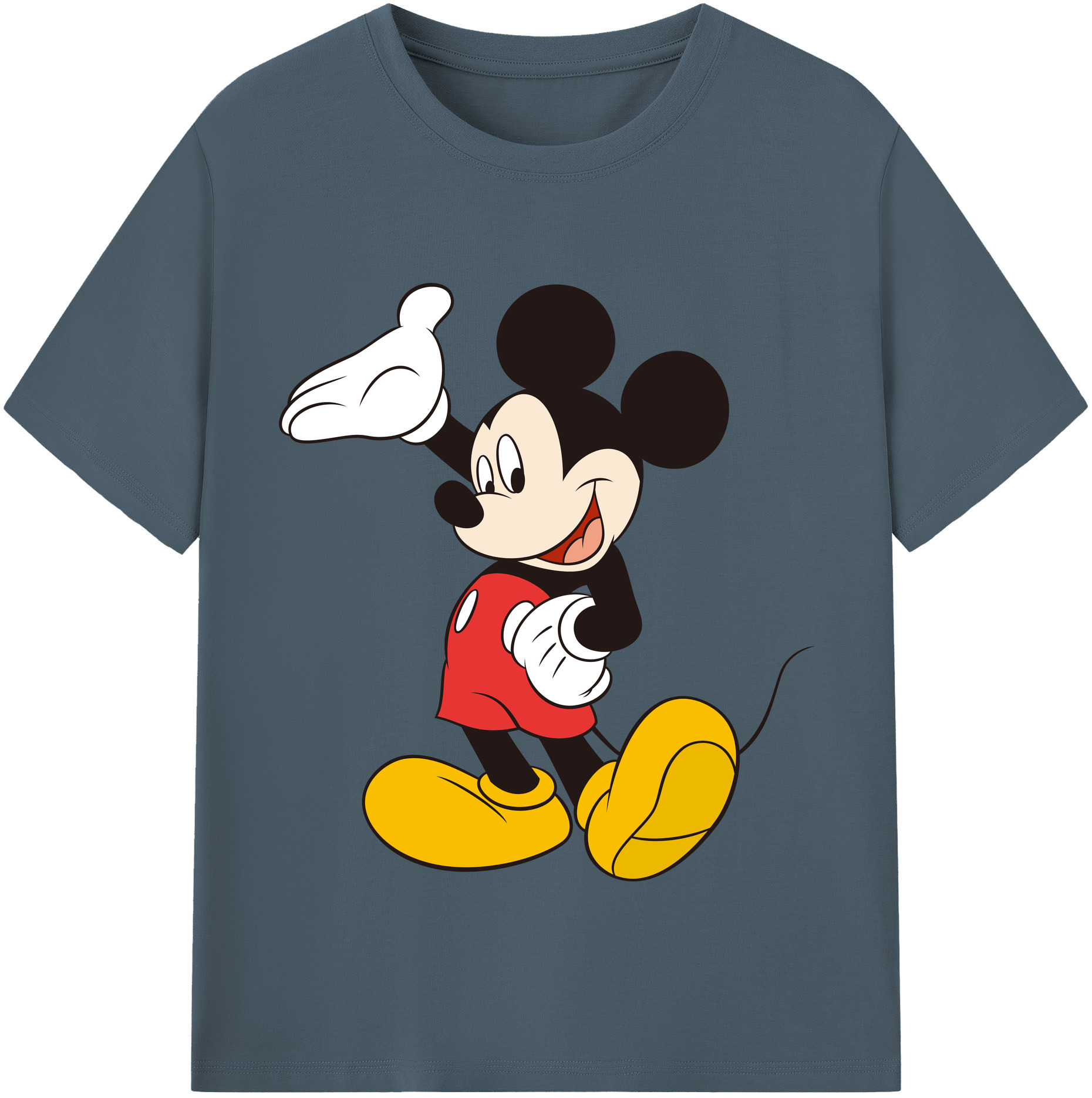 （画像用） ミッキーマウス Mickey Mouse 綿100％半袖Tシャツ（フロントプリント）